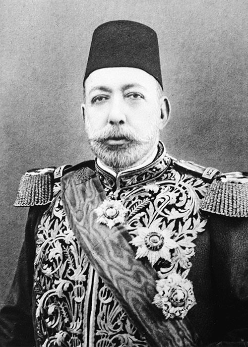Mehmed V. (1844–1918) war seit 1909 Sultan des Osmanischen Reiches und Kalif der Muslime.