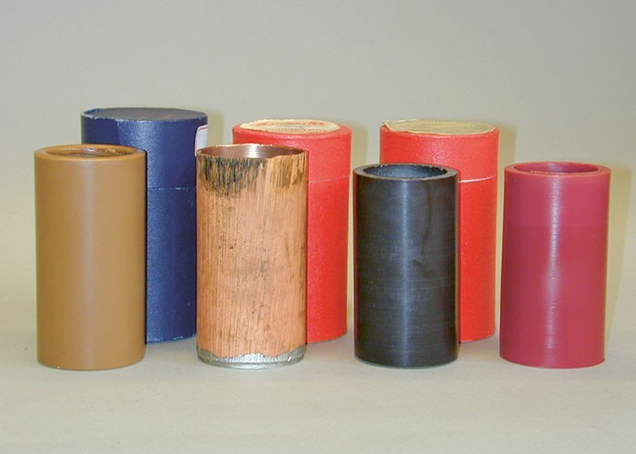 Cylinders (from left to right): original, Galvano, old copy, new copy, Phonogram Archive, Berlin 2005